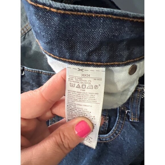 Old Navy Mens Jean 38X34 Regular/Standard Fit Dark Wash Denim ‎ Cotton Blend - Picture 8 of 10